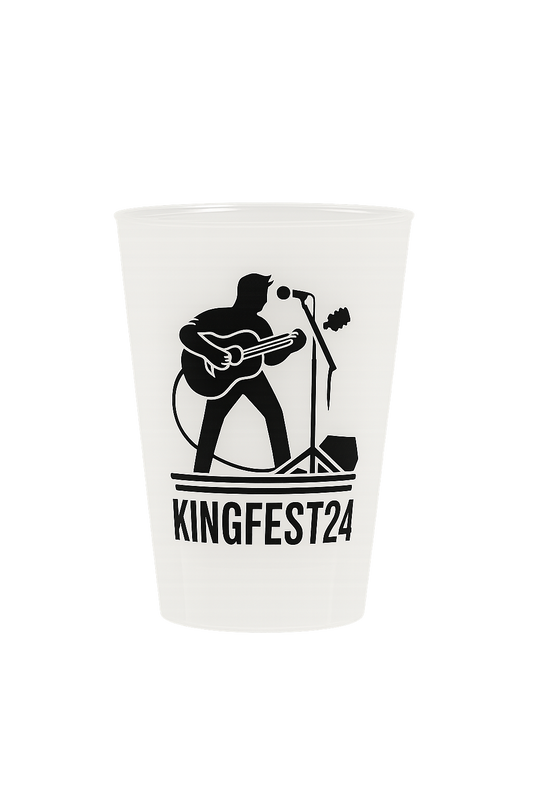 Custom Printed Festival Half Pint Cups – Reusable Single Colour Plastic Glasses Express 10 Day