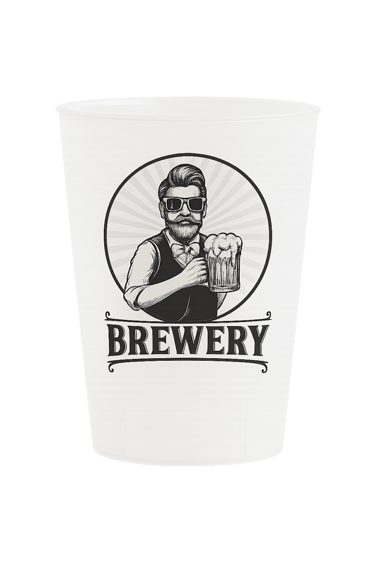 Custom Printed Festival Half Pint Cups – Reusable Single Colour Plastic Glasses Priority 21 Day